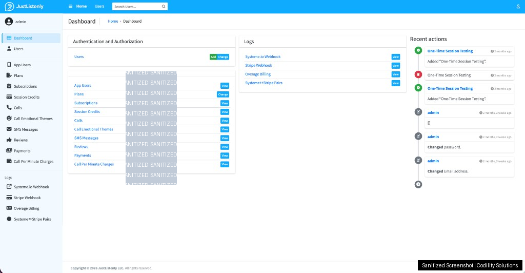 JustListenly plan management view