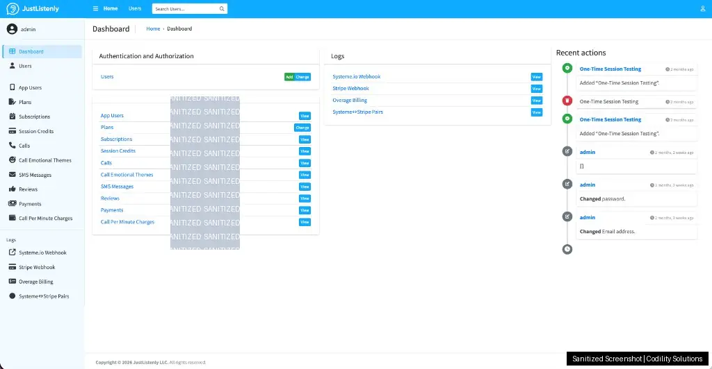 JustListenly plan management view